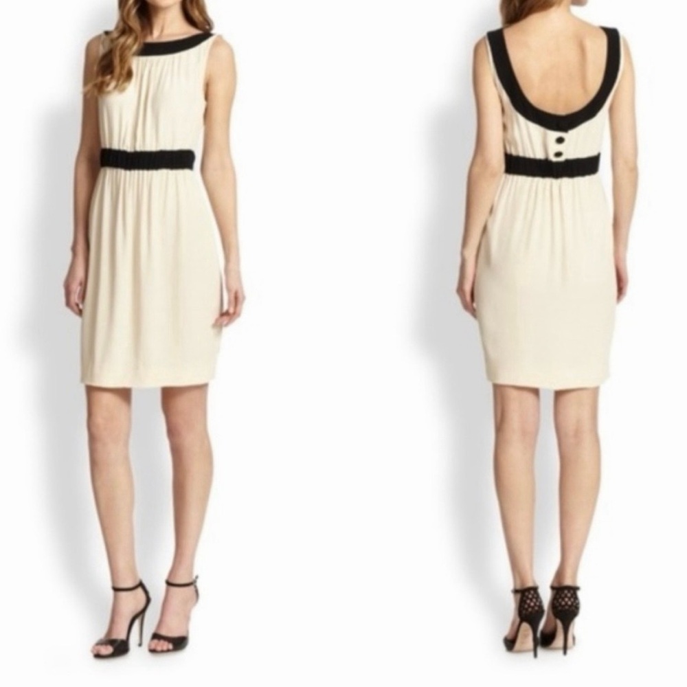 Kate Spade Cream and Black Backless Dress